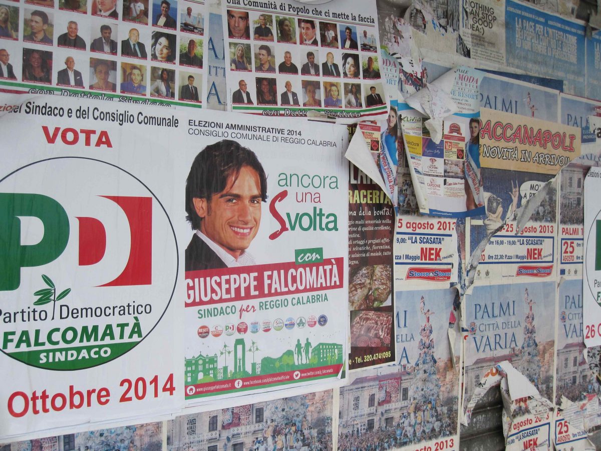 Falcomatà Campaign Poster, Reggio Calabria