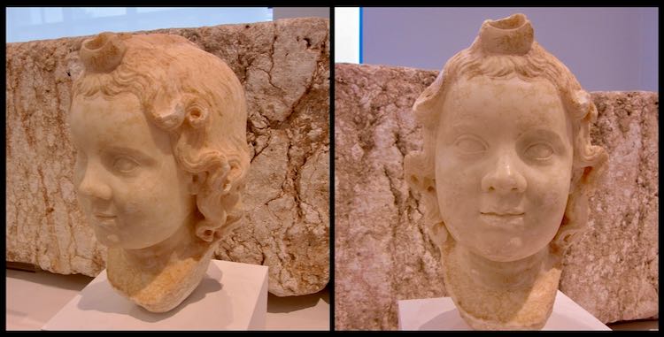 ancient marble bust from Reggio Calabria