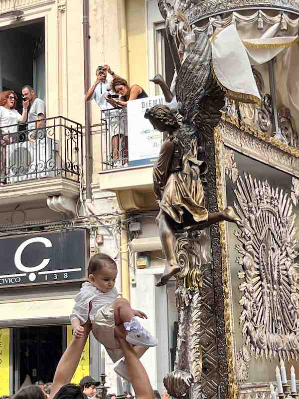 Baby at the Festa della Madonna in Reggio Calabria