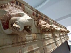 Reggio's Archeological Museum offers a wealth of artifacts, such as these elaborate drain spouts from an ancient Greek temple. ancient temple spouts