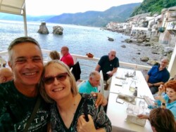 A good time was had by all! (Resting after lunch in Chanalea) Karen's Travel LLC