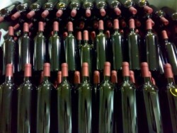 Wine bottles ready for their labels wine bottles