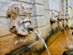 A spirited fountain in Pizzo Italian fountain