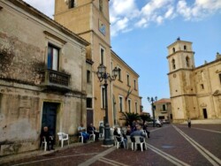 Old men in the Santa Severina piazza old men in the piazza
