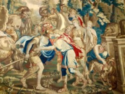 A rich Flemish tapestry of Jan Leyniers in Gerace's Diocesan Museum Flemish tapestry