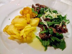Veal and potatoes Italian food